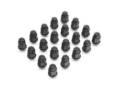 Black Acorn Lug Nut Kit; 3/4-Inch; Set of 20 (20-25 Corvette C8)