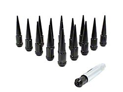 Black Spike Lug Nut Kit; 12mm x 1.5; Set of 20 (97-19 Corvette C5, C6 & C7)