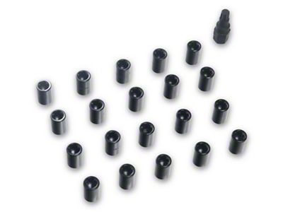 Black Tuner Lug Nuts; M14 x 1.5; Set of 20 (20-26 Corvette C8)