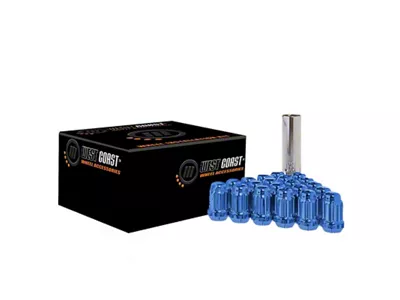 Blue Acorn Spline Lug Nuts; M12x1.5; Set of 24 (97-19 Corvette C5, C6 & C7)