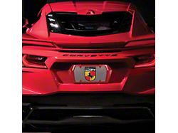 Boomerang Rear License Frame; Carbon Flash (14-26 Corvette C7 & C8)