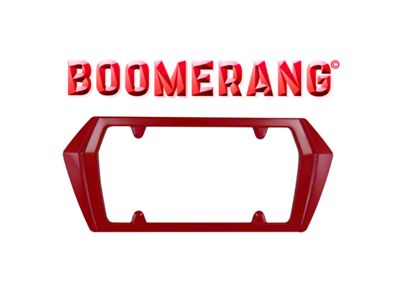Boomerang Rear License Frame; Torch Red (14-26 Corvette C7 & C8)