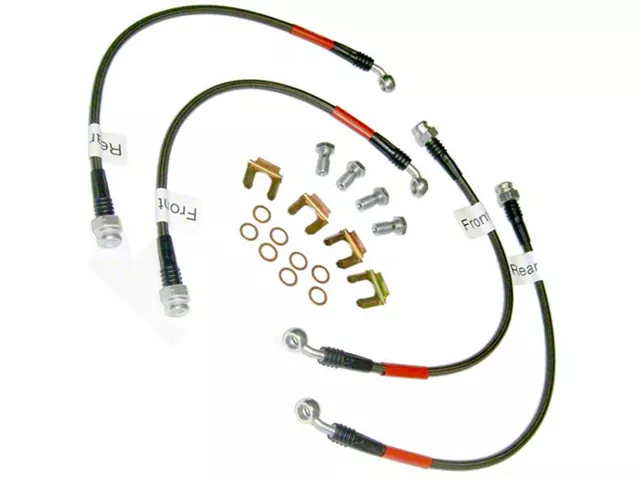 STAINLESS BRAKE HOSE KIT PLUS 40MM NON ABS FOR DISCOVERY 1 STAINLESS BRAKE HOSE KIT PLUS 40MM NON ABS FOR DISCOVERY 1