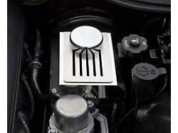 Brake Master Cylinder Cover with Ribbed Slots; Solid Black (14-19 Corvette C7 w/ Automatic Transmission)