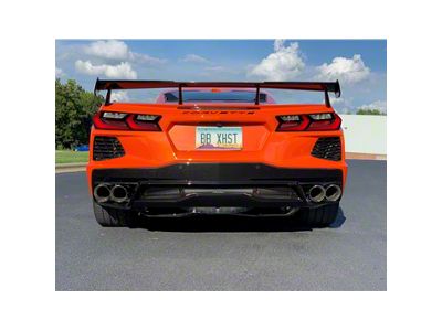 Bullet-PRT Axle-Back Exhaust System with Round Polished Tips; AFM Valves Not Included (20-25 Corvette C8 Stingray)