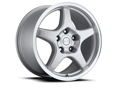 C4 ZR1 Replica Silver Machine Lip Wheel; Front Only; 17x9.5 (97-04 Corvette C5)