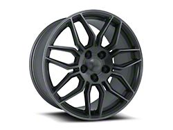 C8 ZO6 Replica Satin Titanium Grey Machine Face Wheel; Front Only; 19x8.5; 56mm Offset (97-04 Corvette C5)