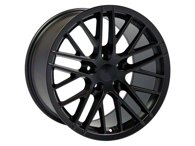 CV08B Satin Black Wheel; Front Only; 18x8.5 (97-04 Corvette C5)