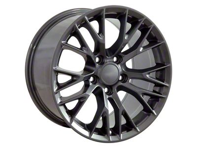 CV22 Gunmetal Wheel; Front Only; 18x8.5; 56mm Offset (97-04 Corvette C5)