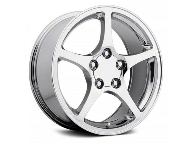 C5 Replica Chrome Wheel; Front Only; 17x8.5 (97-04 Corvette C5)