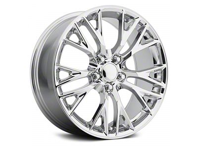 C7 Z06 Replica Chrome Wheel; Front Only; 18x8.5 (97-04 Corvette C5)