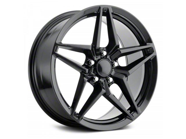 C7 ZR1 Replica Carbon Black Wheel; Front Only; 18x8.5 (97-04 Corvette C5)