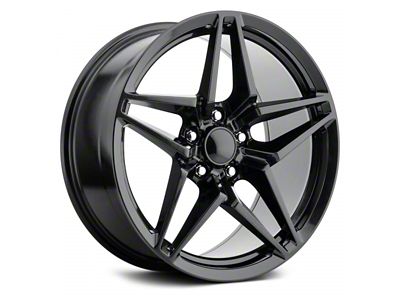 C7 ZR1 Replica Satin Black Wheel; Front Only; 18x8.5 (97-04 Corvette C5)