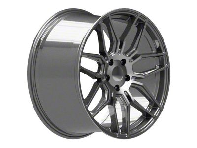 CV03C Gunmetal Machined Wheel; Rear Only; 19x10; 79mm Offset (05-13 Corvette C6)