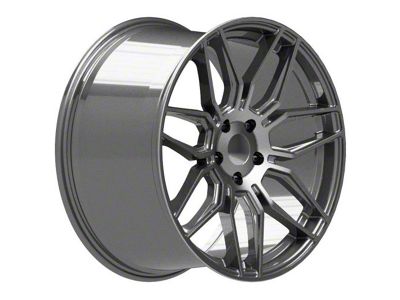 CV03C Gunmetal Machined Wheel; Rear Only; 19x10 (05-13 Corvette C6)