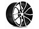 C6 Replica Gloss Black Machined Wheel; Rear Only; 18x9.5 (97-04 Corvette C5)