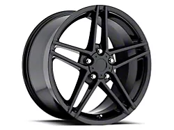 C6 Z06 Replica Satin Black Wheel; Front Only; 17x8.5 (97-04 Corvette C5)