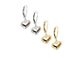 C7 Heart Enameled Earrings; 14K Yellow Gold