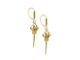 C7 Stingray Leverback Earrings; 14K Yellow Gold