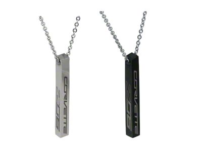 C7 Z06 Bar Necklace; Black