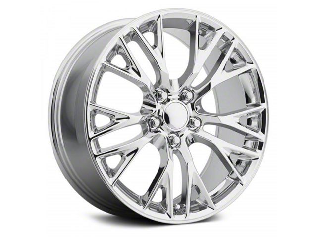 C7 Z06 Replica Chrome Wheel; Front Only; 19x10 (06-13 Corvette C6 Grand Sport, Z06)