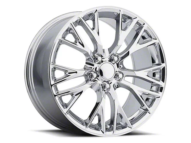 C7 Z06 Replica Chrome Wheel; Front Only; 20x12 (06-13 Corvette C6 Grand Sport, Z06)