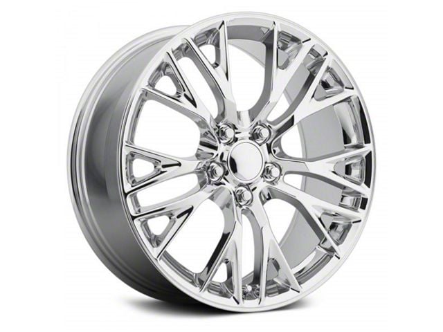 C7 Z06 Replica Chrome Wheel; Rear Only; 20x10 (14-19 Corvette C7 Stingray)