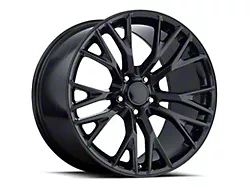 C7 Z06 Replica Gloss Black Wheel; Front Only; 20x12 (06-13 Corvette C6 Grand Sport, Z06)