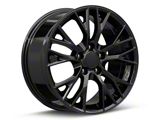 C7 Z06 Replica Gloss Black Wheel; Rear Only; 20x12; 59mm Offset (15-19 Corvette C7, Excluding Stingray)