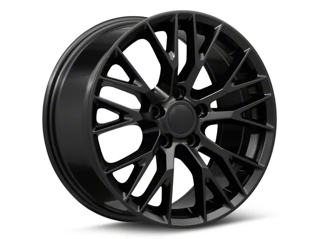 C7 Z06 Style Satin Black Wheel; Rear Only; 18x10.5 (97-04 Corvette C5)