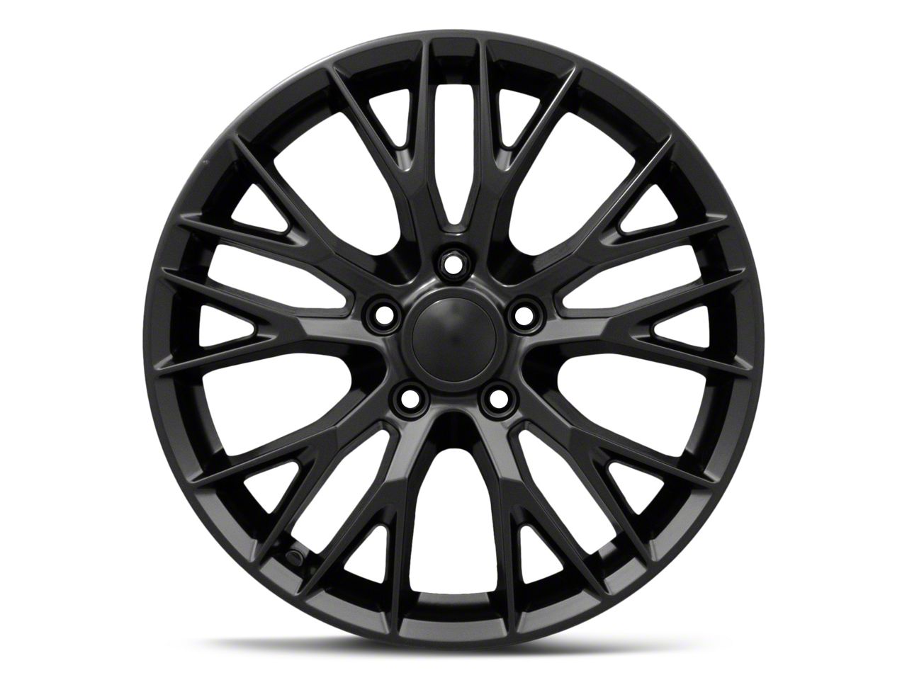 Corvette C7 Z06 Style Satin Black Wheel; Rear Only; 18x10.5