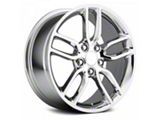 C7 Z51 Replica Chrome Wheel; Front Only; 18x8.5; 56mm Offset (14-19 Corvette C7 Stingray)