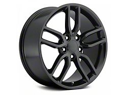 C7 Z51 Replica Gloss Black Wheel; Front Only; 18x8.5; 56mm Offset (14-19 Corvette C7 Stingray)