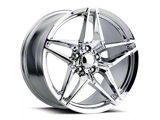 C7 ZR1 Replica Chrome Wheel; Front Only; 18x8.5; 56mm Offset (14-19 Corvette C7 Stingray)