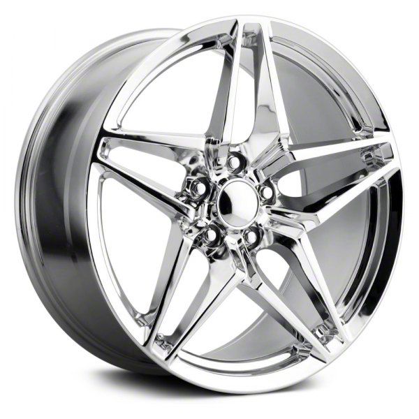 Corvette ZR1 Style Deep Dish Silver Wheel; Rear Only; 17x11