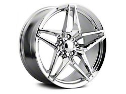 C7 ZR1 Replica Chrome Wheel; Front Only; 19x10; 40mm Offset (06-13 Corvette C6, Excluding Base)