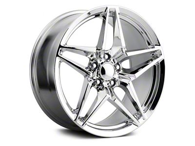 C7 ZR1 Replica Chrome Wheel; Front Only; 19x10; 40mm Offset (06-13 Corvette C6 Grand Sport, Z06)