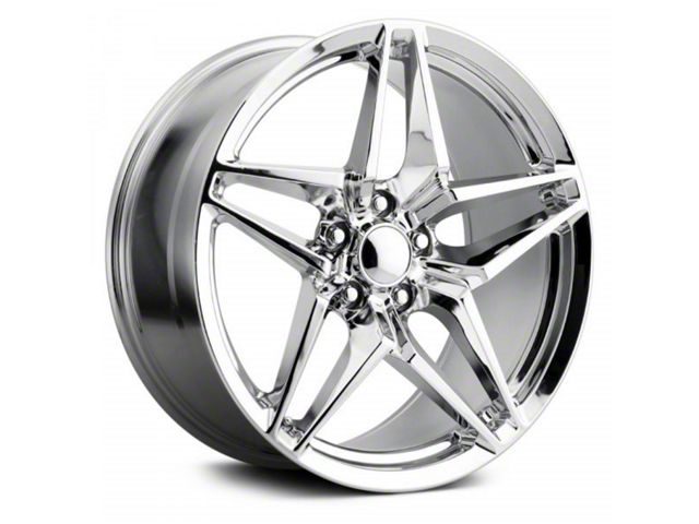 C7 ZR1 Replica Chrome Wheel; Rear Only; 19x10 (14-19 Corvette C7 Stingray)