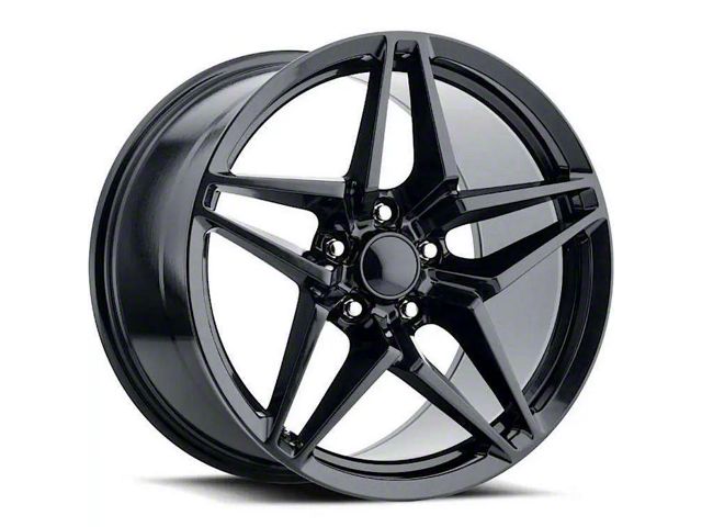 C7 ZR1 Replica Satin Black Wheel; Front Only; 20x12 (06-13 Corvette C6 Grand Sport, Z06)