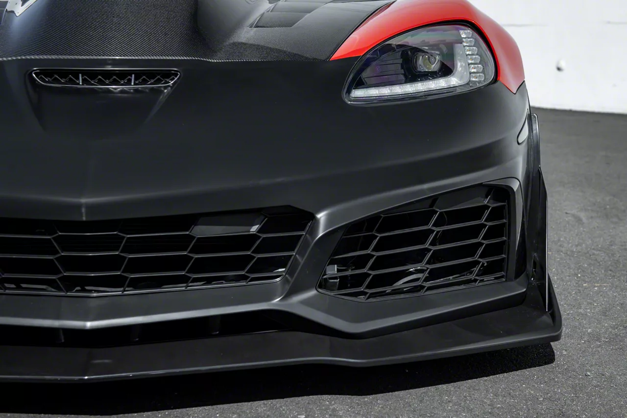 Corvette C7 ZR1 Style Conversion Front Bumper; Unpainted (06-13