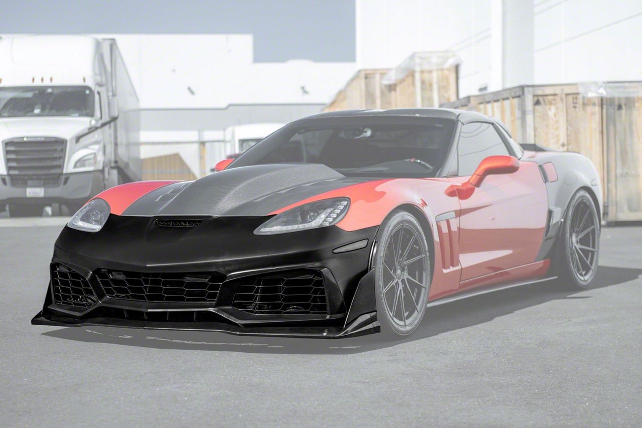 Corvette C7 ZR1 Style Conversion Front Bumper; Unpainted (06-13