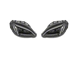 C8 Style Headlights; Black Housing; Smoked Lens (05-13 Corvette C6 w/ Factory HID Headlights)