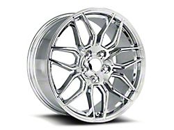 C8 ZO6 Replica Chrome Wheel; Front Only; 19x8.5; 38mm Offset (20-26 Corvette C8 Stingray)