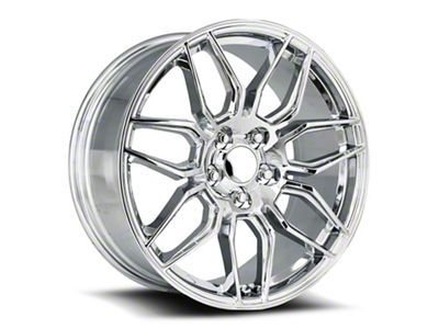 C8 ZO6 Replica Chrome Wheel; Front Only; 19x8.5; 38mm Offset (20-26 Corvette C8 Stingray)