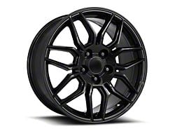 C8 ZO6 Replica Gloss Black Wheel; Front Only; 18x8.5; 54mm Offset (14-19 Corvette C7 Stingray)
