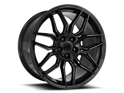 C8 ZO6 Replica Gloss Black Wheel; Rear Only; 20x11; 52mm Offset (20-25 Corvette C8 Stingray)