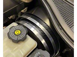 Carbon Fiber Brake Booster Cover; Stainless Steel with Brushed Trim (14-19 Corvette C7)