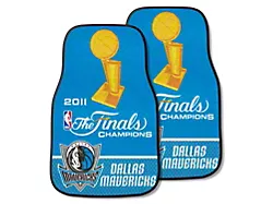 Carpet Front Floor Mats with Dallas Mavericks 2011 NBA Champions Logo; Blue (Universal; Some Adaptation May Be Required)