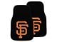Carpet Front Floor Mats with San Francisco Giants SF Logo; Black (Universal; Some Adaptation May Be Required)