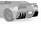Centa Rear Diffuser Add-on Fins; Matte Black (14-19 Corvette C7)